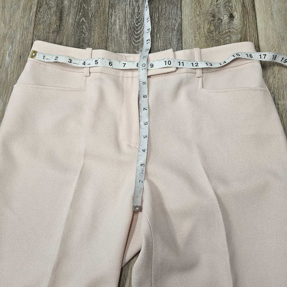 Tahari ASL Pastel Pale Pink Straight Leg Dress Pants Pleated Trousers Women's 10 - Picture 2 of 8